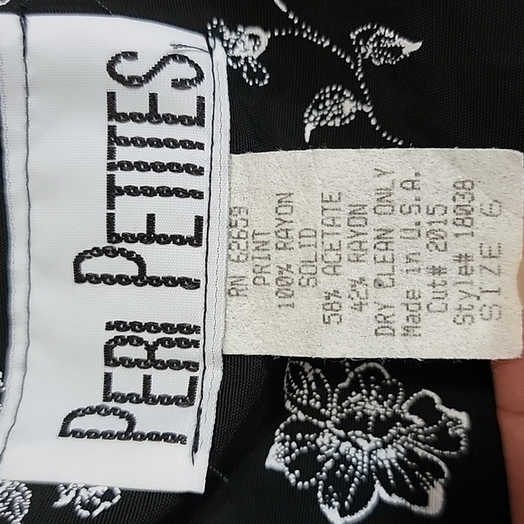 PERI PETITES FLORAL PRINT BLACK  DRESS/SIZE  6 - Picture 9 of 17